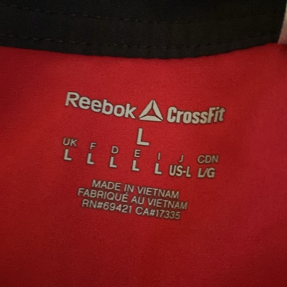 Reebok Crossfit Shorts Men’s Pocket Stretch Material Length 21” Black Red SZ LG - Picture 14 of 15